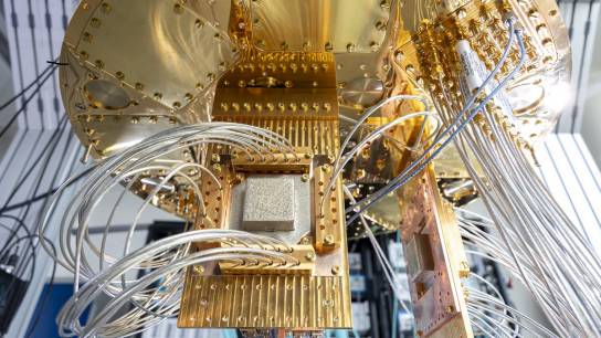 Centrepiece of the QSolid prototype © Institute for Functional Quantum Systems / Forschungszentrum Jülich / Sascha Kreklau