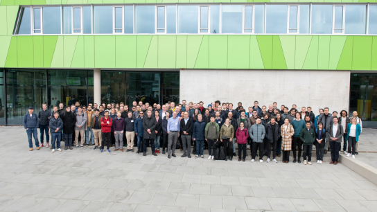 The QSolid team in front of the meeting venue at the University of Ulm © Elvira Eberhardt / University of Ulm